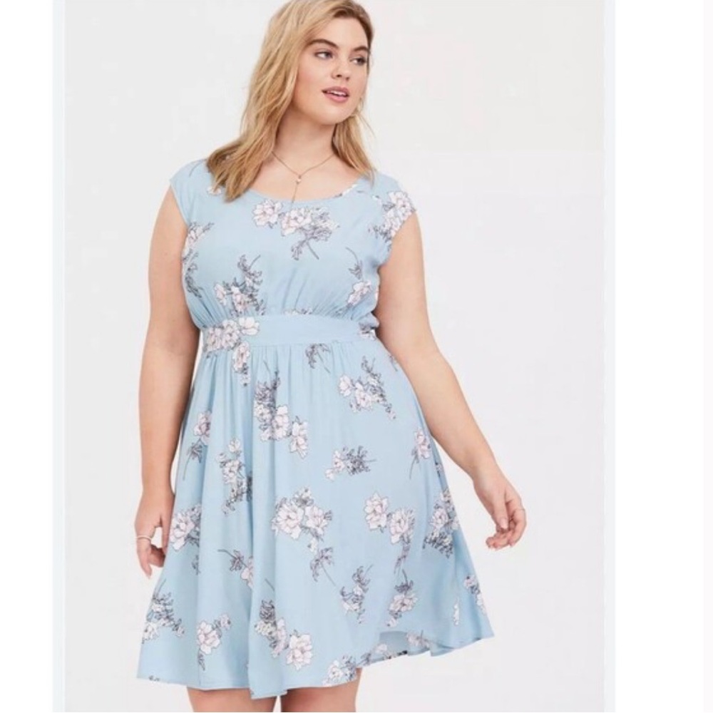 Floral Blue Dress